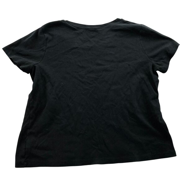 White Stag Womens T-Shirt XL (16/18) Black Short Sleeve Crewneck Casual Tee - Picture 2 of 8